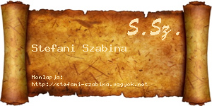 Stefani Szabina névjegykártya