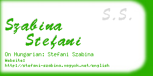 szabina stefani business card